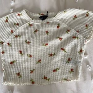 Urban outfitters flannel rose top